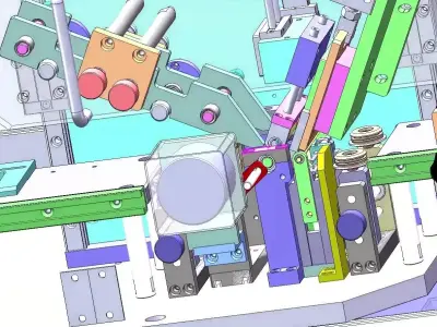 Automatic Box Double Side Tape Pasting Machine 3D CAD Model  3D model