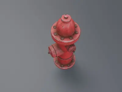 Fire Hydrant Free low-poly 3D model purchase