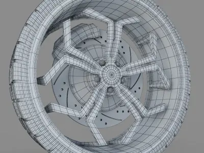 Car Whell Free 3D model