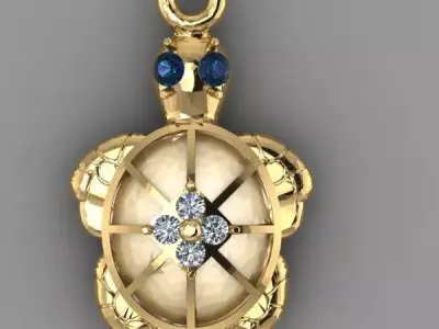 turtle pendant 3D print model get