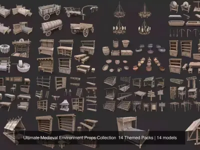 Ultimate Medieval Environment Props Collection  14 Themed Packs
