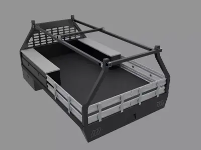 Flatbed Utility Truck Bed Low-poly 3D model