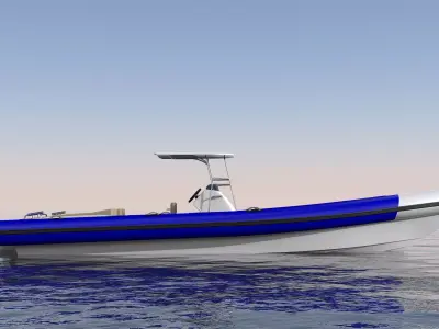 10 m leght RHIB  3D model