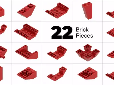 TwindBricks3D - 22 Bricks Cone collection 3D print model