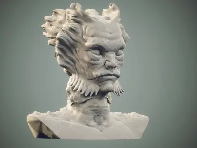 Creature Bust HighPoly  3D model