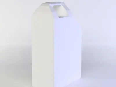 White jerry can  Low-poly 3D model