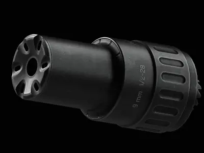 Delta-Tek MPI KP 9 9x19 flash hider Low-poly 3D model