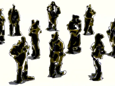 MUTANT CROWD - PACK 4 3D model