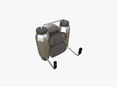 Jetpack Low Poly B05 - SciFi Character Design Low-poly 3D model