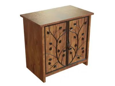 Leaf Cabinet Antique Low-poly 3D model