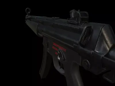 MP5 SMG Low-poly 3D model order