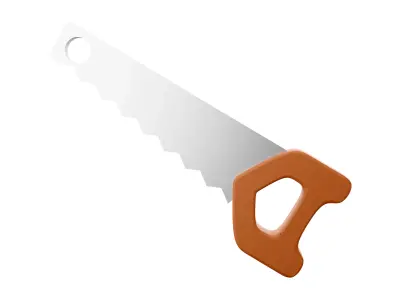 Saw cartoon icon 3D model