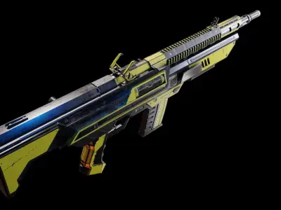 Sci-fi Rifle  Low-poly 3D model