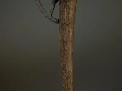 Post Apocalyptic Axe Low-poly 3D model purchase