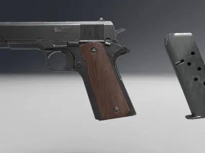 handgun h1911 Low-poly 3D model