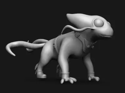 High Poly Little Cat 3D Model 3D model