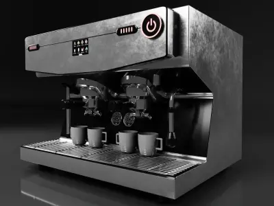 Industrial coffee making machine 3D model