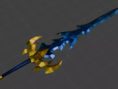 Lightning-Sword Low-poly 3D model