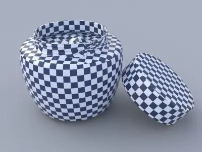 Cream Jar 01 3D model