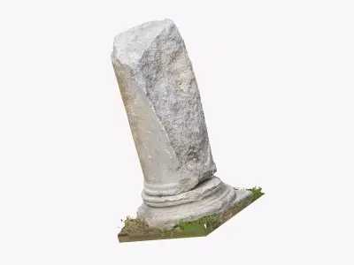 Medieval Stone Column Piece 03 RAW SCAN 3D model