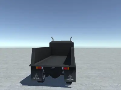 Industrial Truck 4 Low-poly 3D model