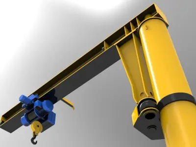 Jib crane Low-poly 3D model purchase
