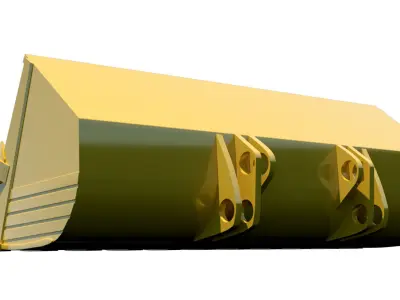 Front Loader Bucket 3D Model 3D model