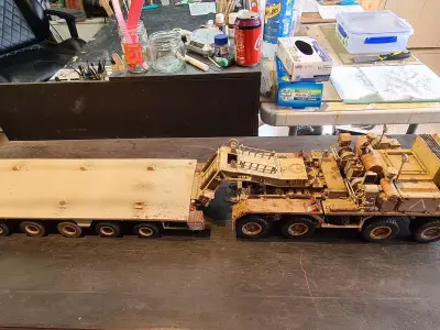 Faun SLT-56 Tank Transporter Trailer 3D model