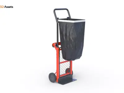 Heavy Duty Folding Cart Low-poly 3D model