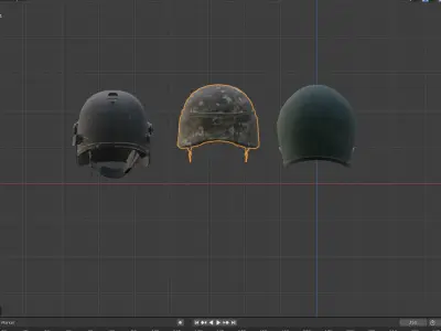 Helm Pack Pubg Low-poly 3D model