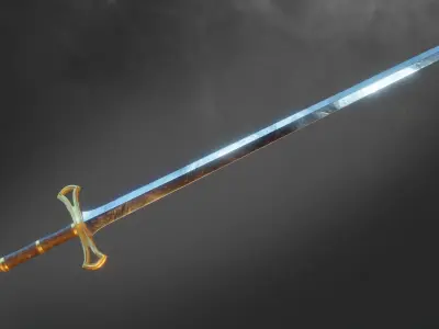 Knight Errants Sword Low-poly 3D model