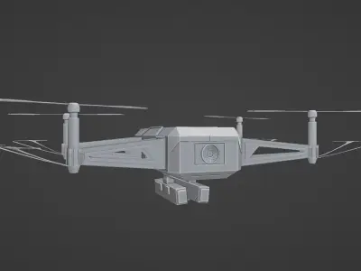 sci fi drone spaceship 3D model