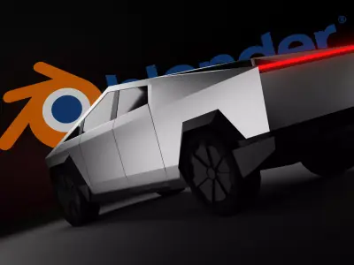 Tesla Cybertruck free  Free low-poly 3D model purchase