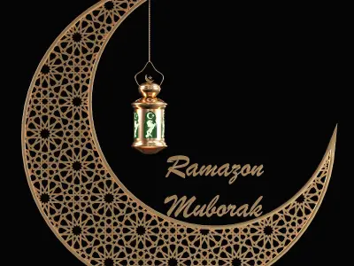 Chandelier Ramadan Kareem Low-poly 3D model