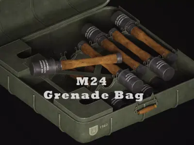 M24 Grenade Bag 3D Model 3D model