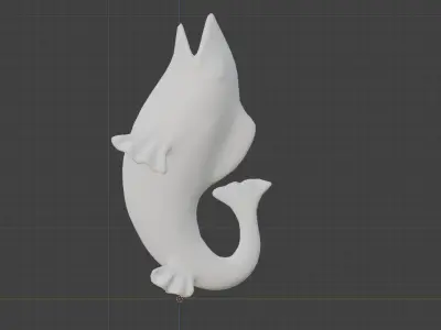 Porcelain Fish Statue - High Res 3D Print ready Free 3D print model