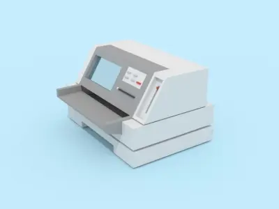 Machine atm Low-poly 3D model