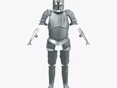 Medieval Full Armor V02 Low-poly 3D model