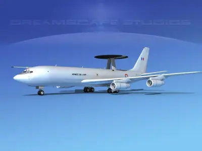 Boeing E-3B  French Air Force 3D model