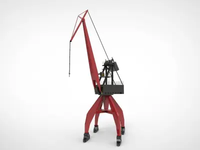 harbor crane Low-poly 3D model buy