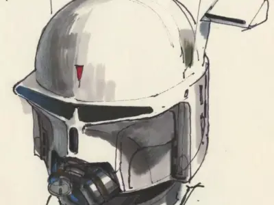 McQuarrie Boba Concept Helmet Low-poly 3D model