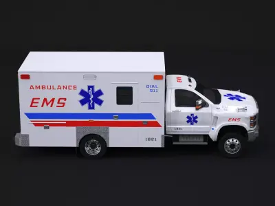 International CV EMS Ambulance 3D model