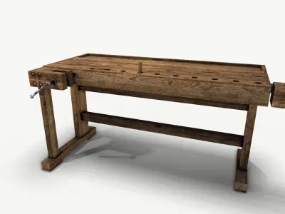 Wooden joinery machine Low-poly 3D model