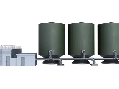 Industrial digester 3D model