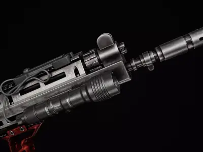 SA-58 -FN FAL- AAA asset - 4K Textured Weapon Low-poly 3D model