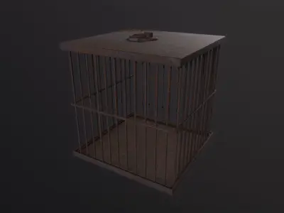 Cage 3D Model  Low-poly 3D model