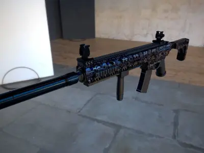 Flower Skin RM 31 Assault Rifle Low-poly 3D model