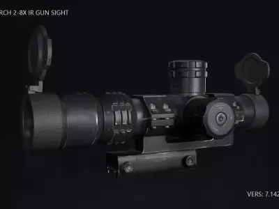 T-EAGLE MARCH 2-8x IR GUN SIGHT Low-poly 3D model