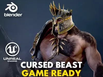 Cursed Beast Low-poly 3D model