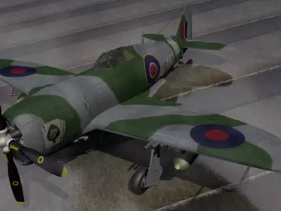 Republic Thunderbolt Mk-1 - RAF 3D model
